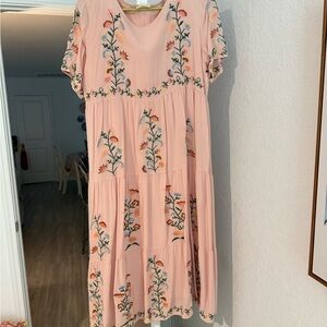 Orange Creek Pink Flutter Sleeve Sundress